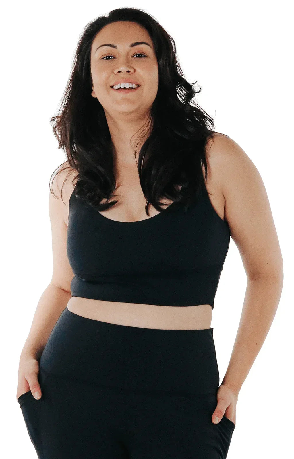 Limitless Sports Bra in Jet Black - Medium Support, A - E Cups