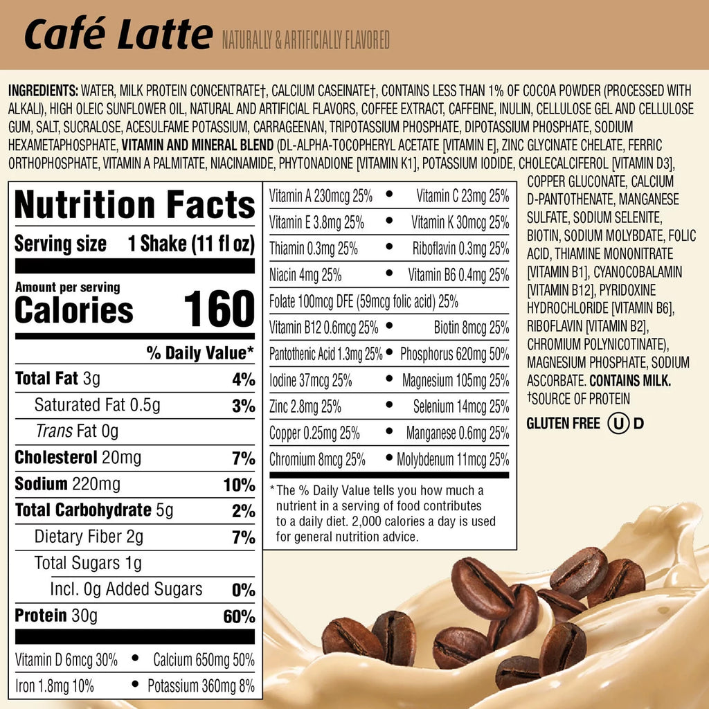 Café Latte Protein Shake, 11 fl. oz., 15 pk. Y6192
