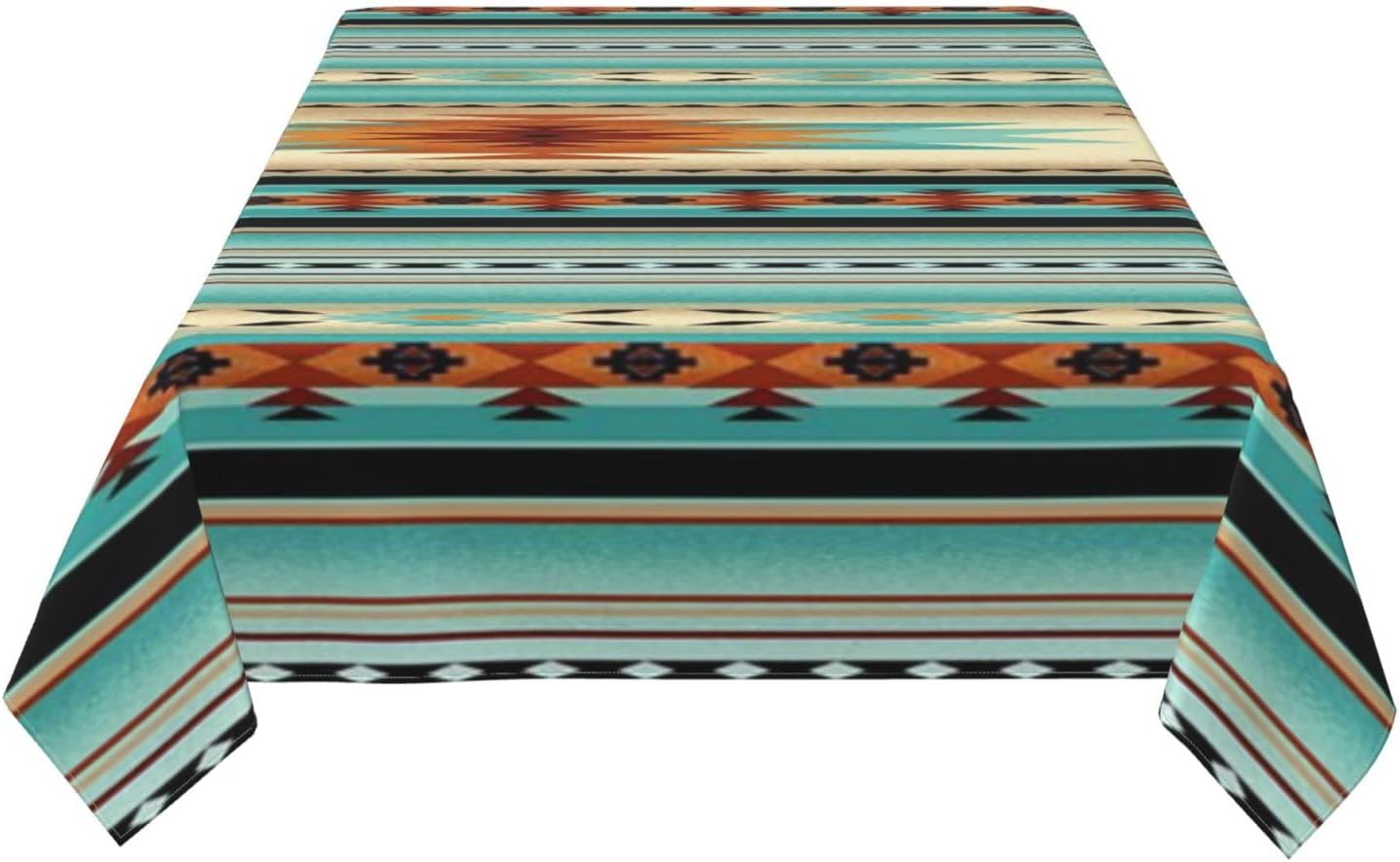 60 X 90 Inches Rectangular Navajo Print Tablecloth J591325