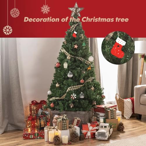 50pcs Unfinished Wood Slice Christmas Ornaments U168