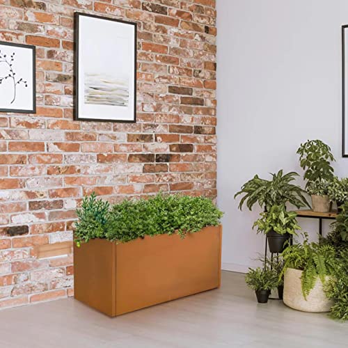 Corten Steel Planter Box 20 Inch Q404518