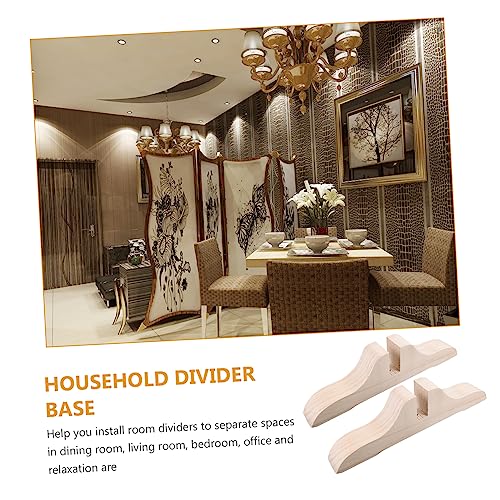 Wood Folding Privacy Screen Partition Feet Stand Base H774
