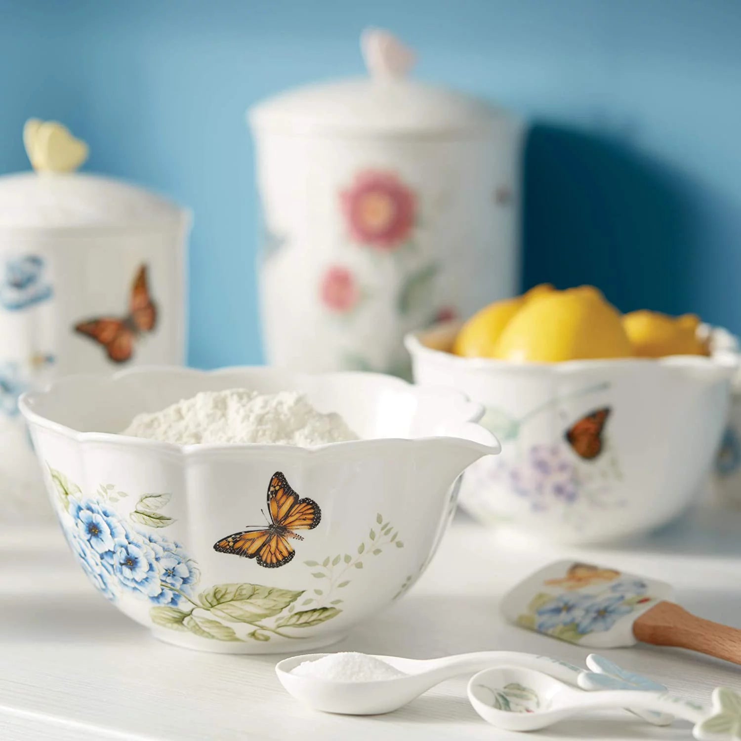 Butterfly Meadow Bloom Dessert Bowl Set B5906