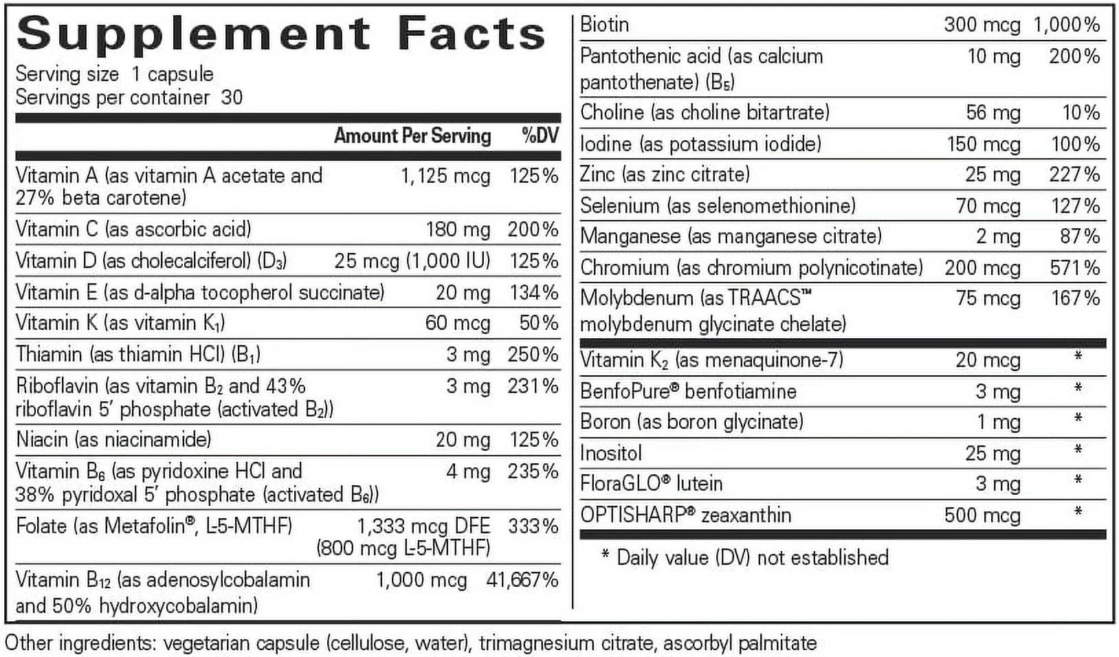 30 Capsules Multivitamin Supplement A947