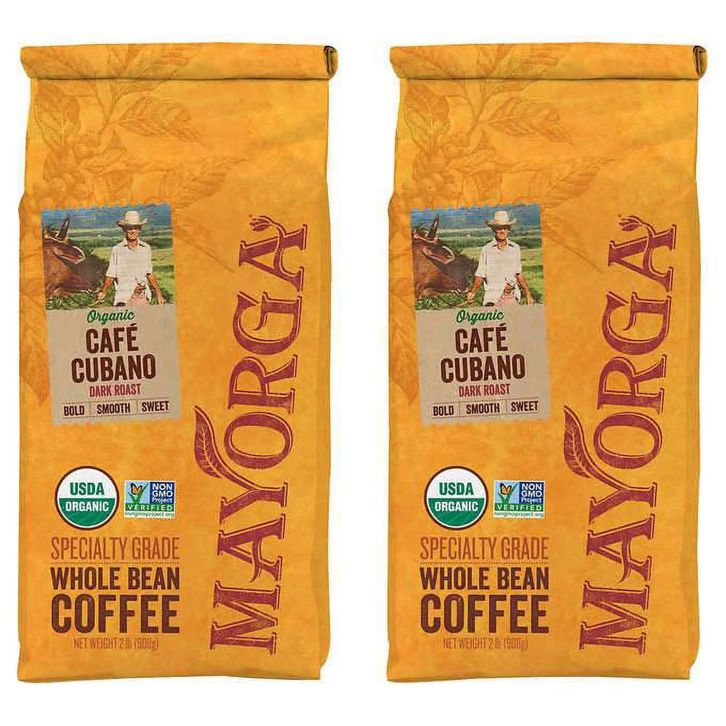 Organic Dark Roast Whole Bean Coffee, 2lbs, 2-pack V97849