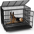 Heavy Duty Dog Crate with Lockable Wheels and Removable Tray V264505