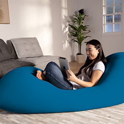Turquoise 6-Foot Beanbag Chair with Washable Outer Cover G706037