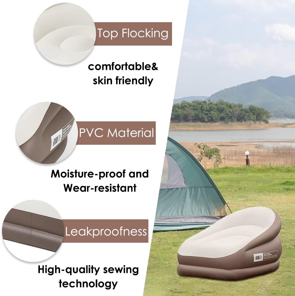 Snow White Inflatable Sofa Air Mattress L16726