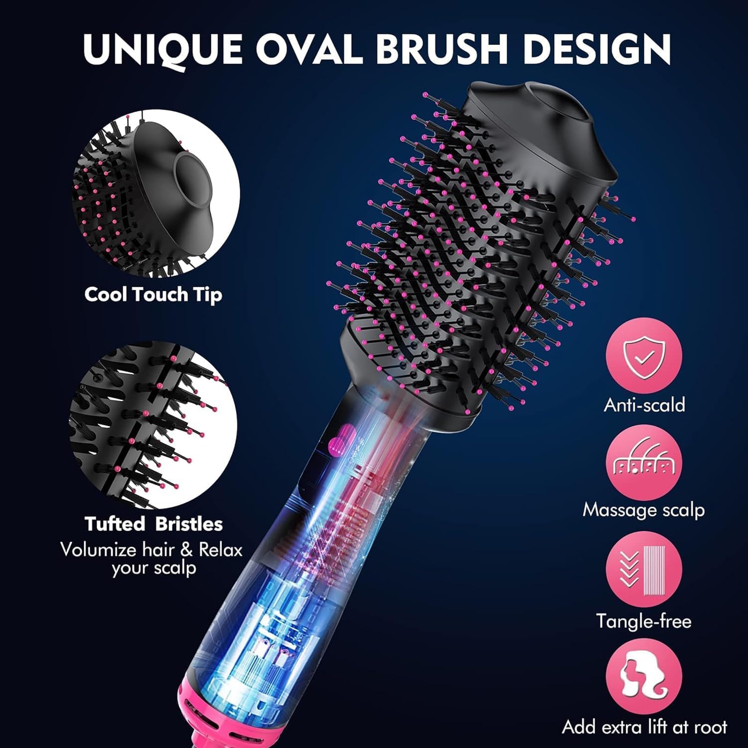 Black 4 in 1 Blow Dryer Brush X235