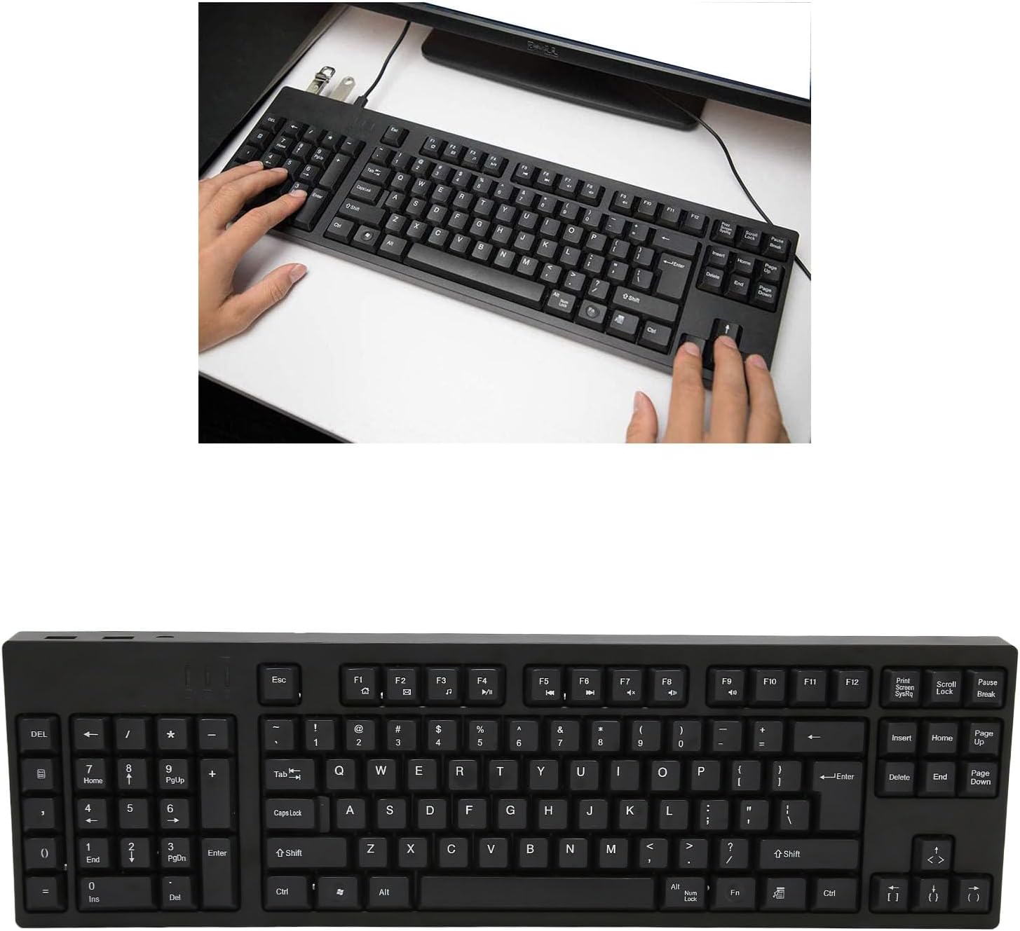 Ergonomic Left Handed Keyboard 109 Keys F420