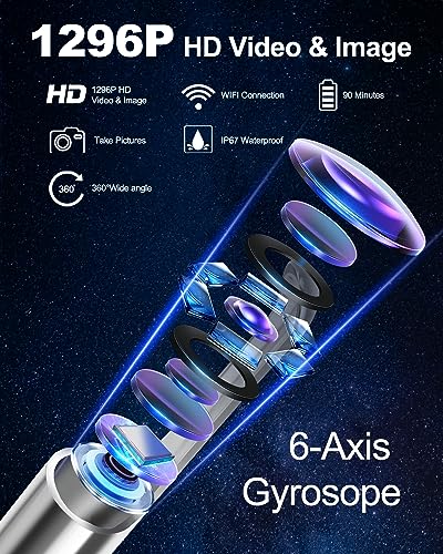 Ear Wax Removal Tool Camera with 6 LED Lights and 6 Ear Picks Q66881