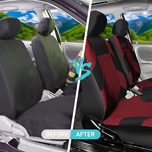 Gray Cloth Full Set Car Seat Covers X50421