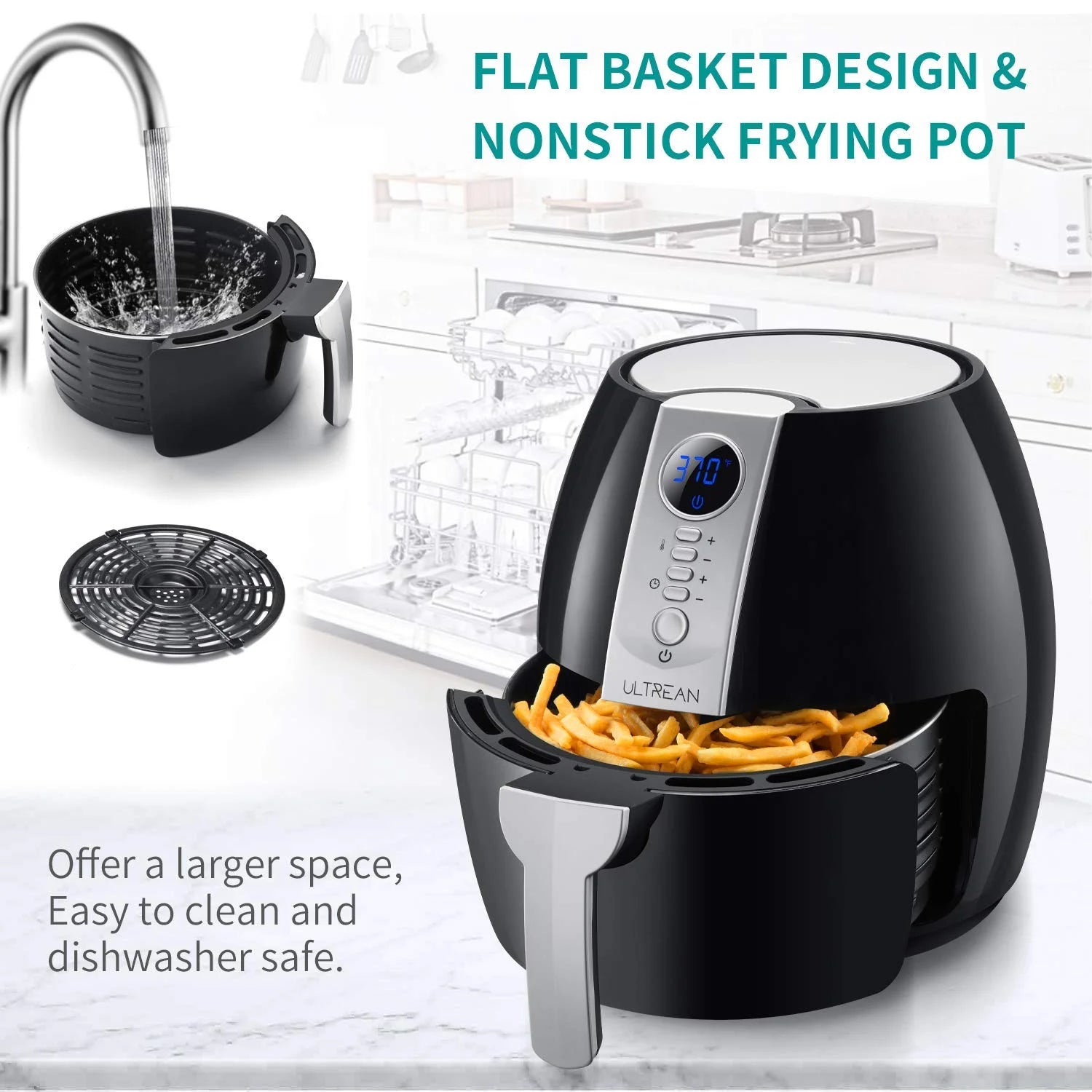 4.2 Quart Nonstick Air Fryer with LCD Digital Screen I993141