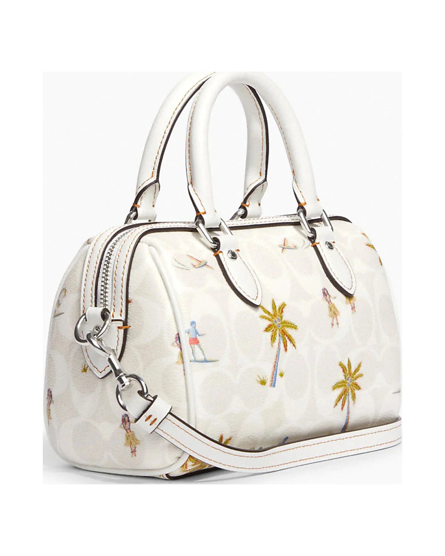 Mini Rowan Crossbody Bag In Signature Canvas With Hula Print A3110