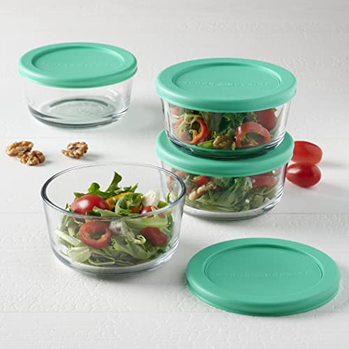 2 Cup Glass Storage Containers with Lids, Set of 4 G7444