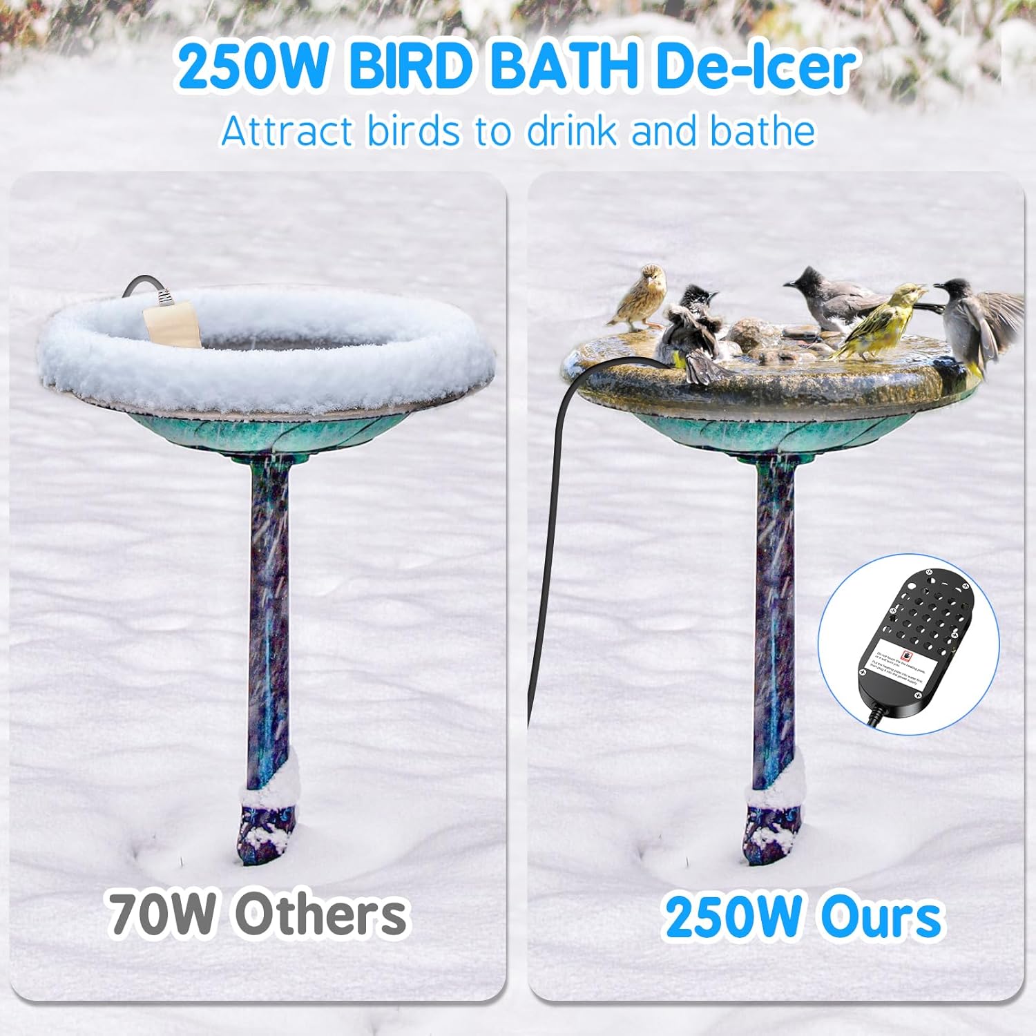 250W Thermostatically Controlled Chicken Waterer Heater I963008