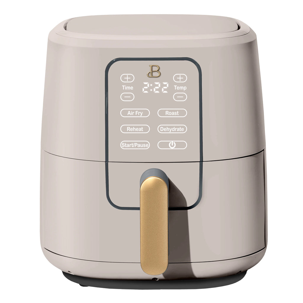 6 Qt Porcini Taupe Air Fryer with Touch-Activated Display C951