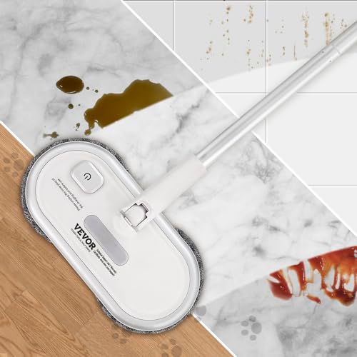 Cordless Electric Spin Mop with Dual Spinning Mop Heads, 4 Microfiber Pads & 2 Floor Scrubber Pads O97540