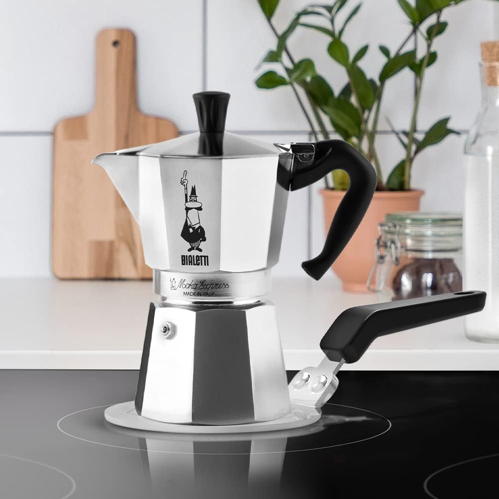 3 Cups (4.4 Oz - 130 Ml) Aluminium Stovetop Espresso Maker J199