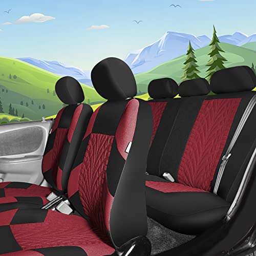 Gray Cloth Full Set Car Seat Covers X50421
