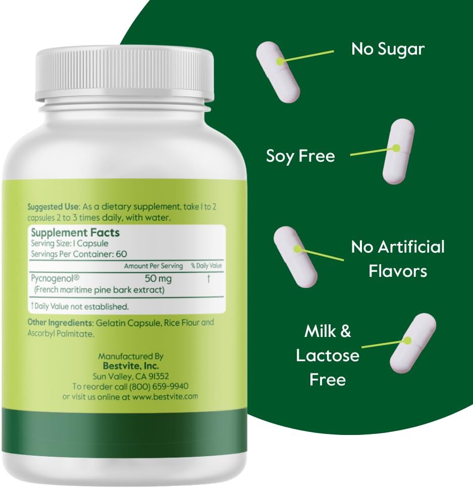Pycnogenol 50mg 120 Capsules R8915