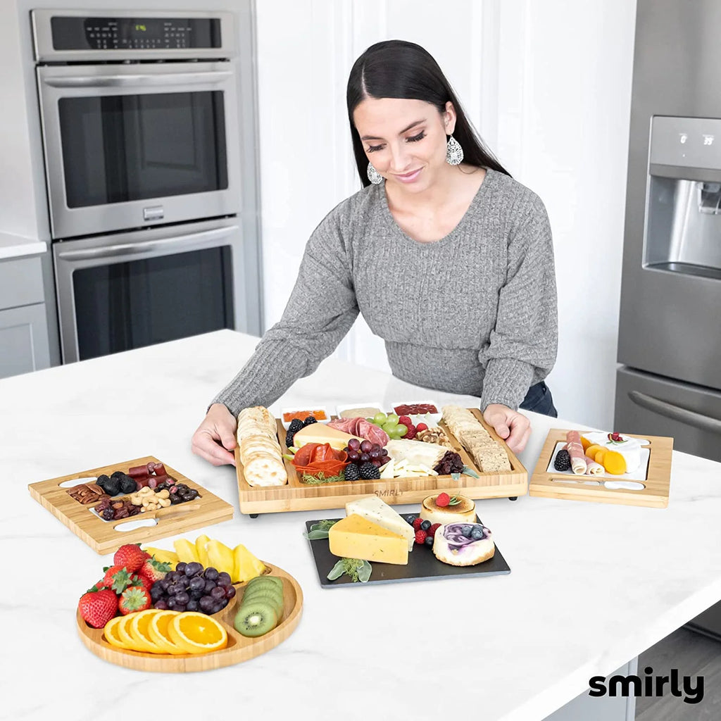 Bamboo Cheese Board and Knife Set O93708