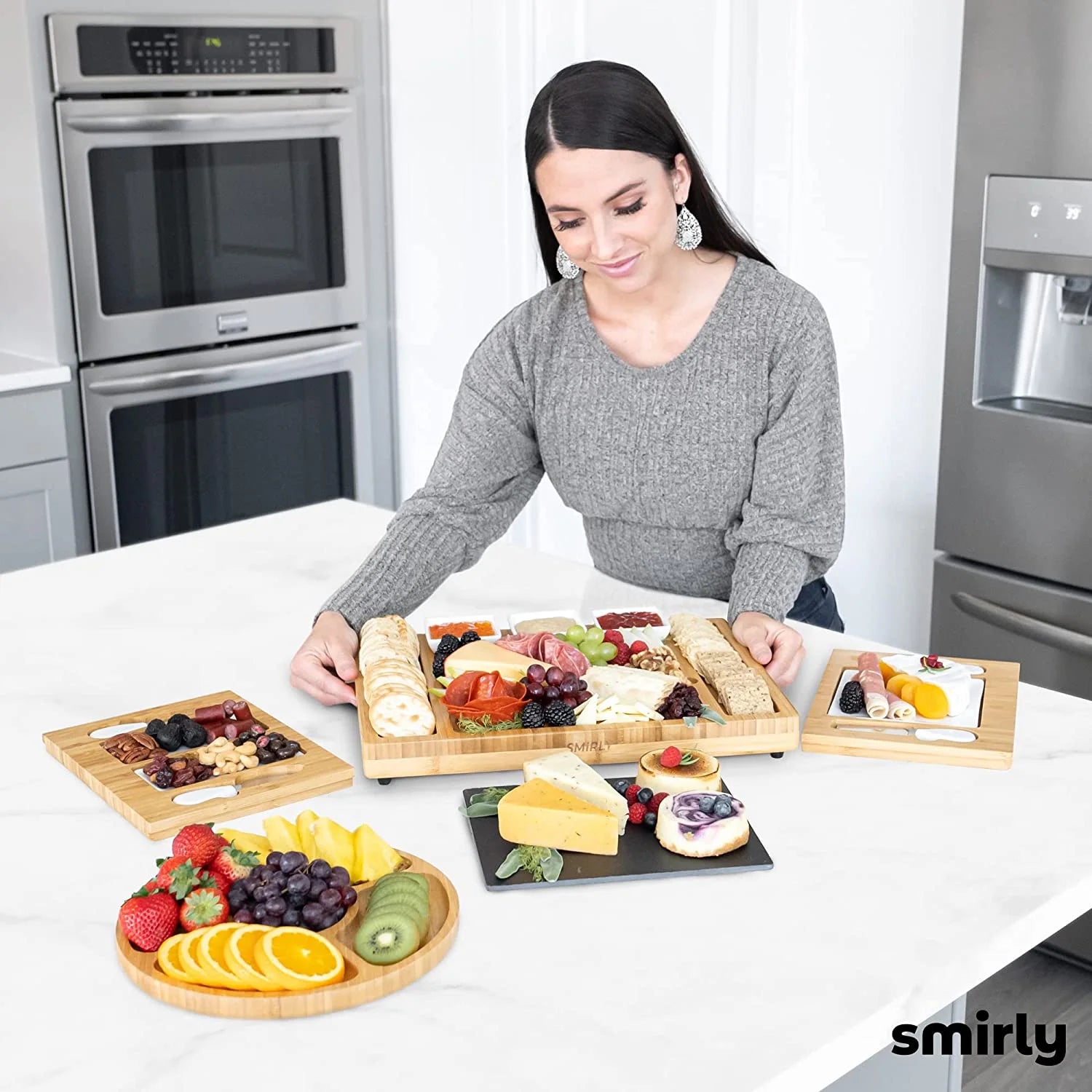 Bamboo Cheese Board and Knife Set O93708