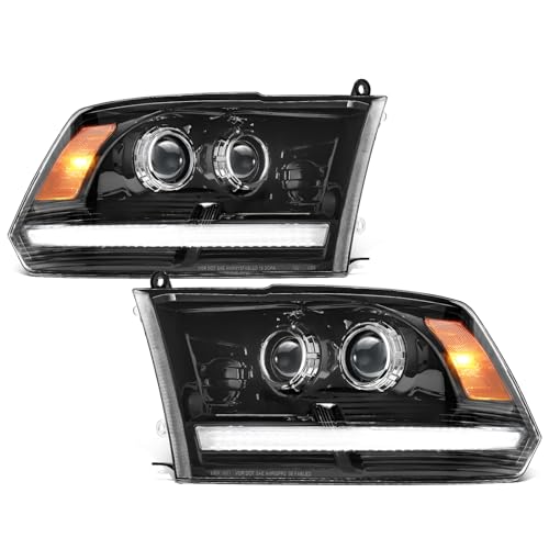 Full LED Headlights Assembly Pair with DRL Sequential Turn Signal Hi/Low Beam 6500K 12V IP67 K636050
