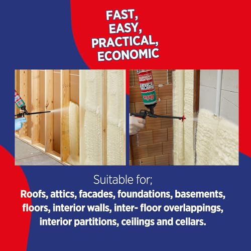 20 Board Feet Closed Cell Polyurethane Spray Foam Insulation Kit V203283