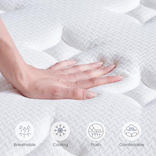 14 Inch Queen Size Gel Memory Foam Mattress with Individually Pocketed Springs L58969