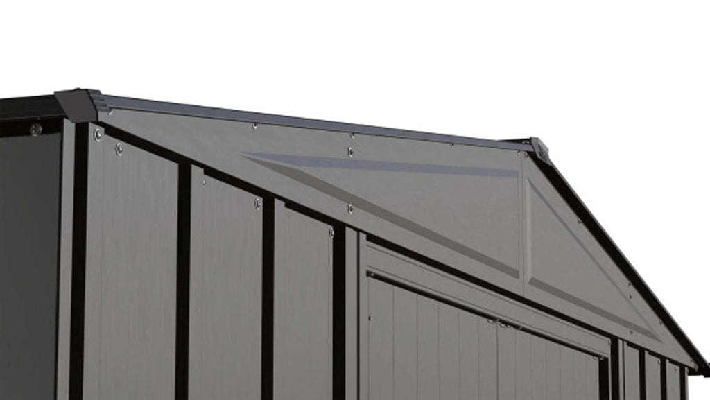 10 ft. x 8 ft. Steel Storage Shed in Charcoal M98422