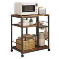 4-Tier Rolling Kitchen Cart with Lockable Wheels H5665