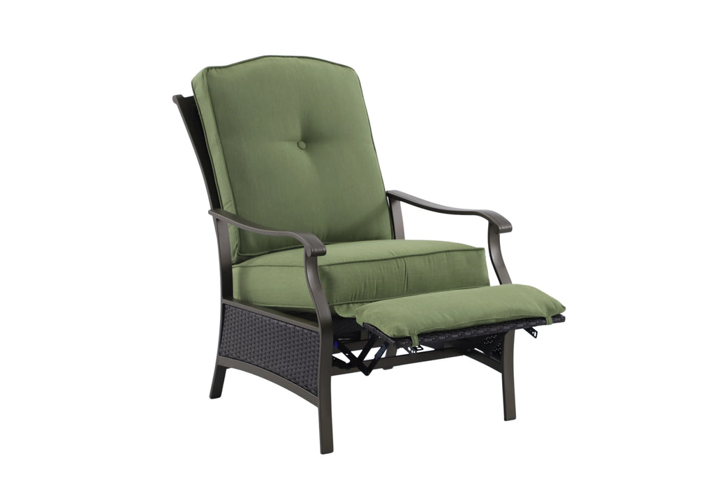Green Steel Outdoor Recliner W8055