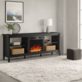 Black Entertainment Center with Electric Fireplace Z5610