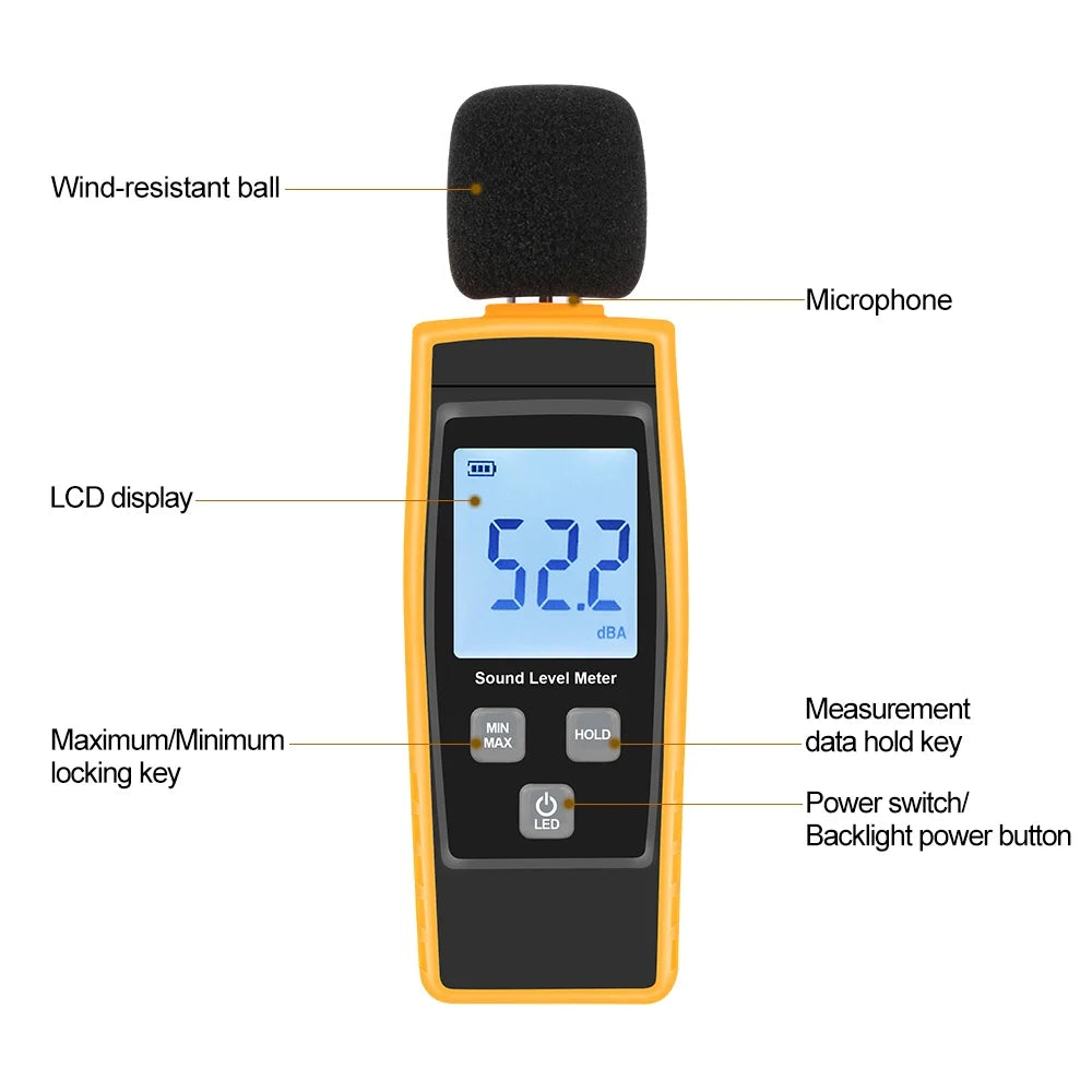 30-130Dba Digital Sound Level Meter J910