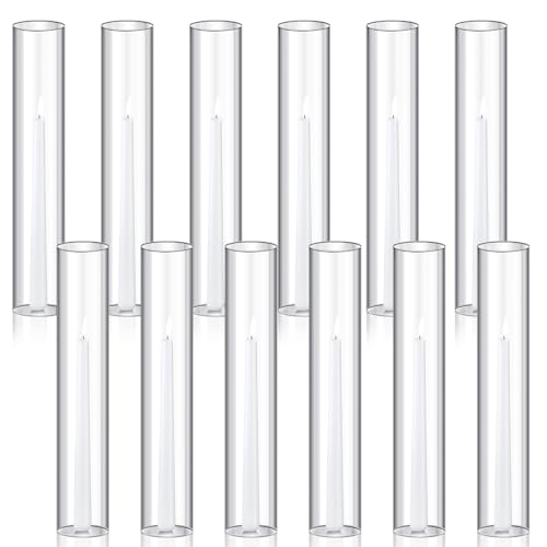 12 Pcs Clear Glass Candle Holder V4774