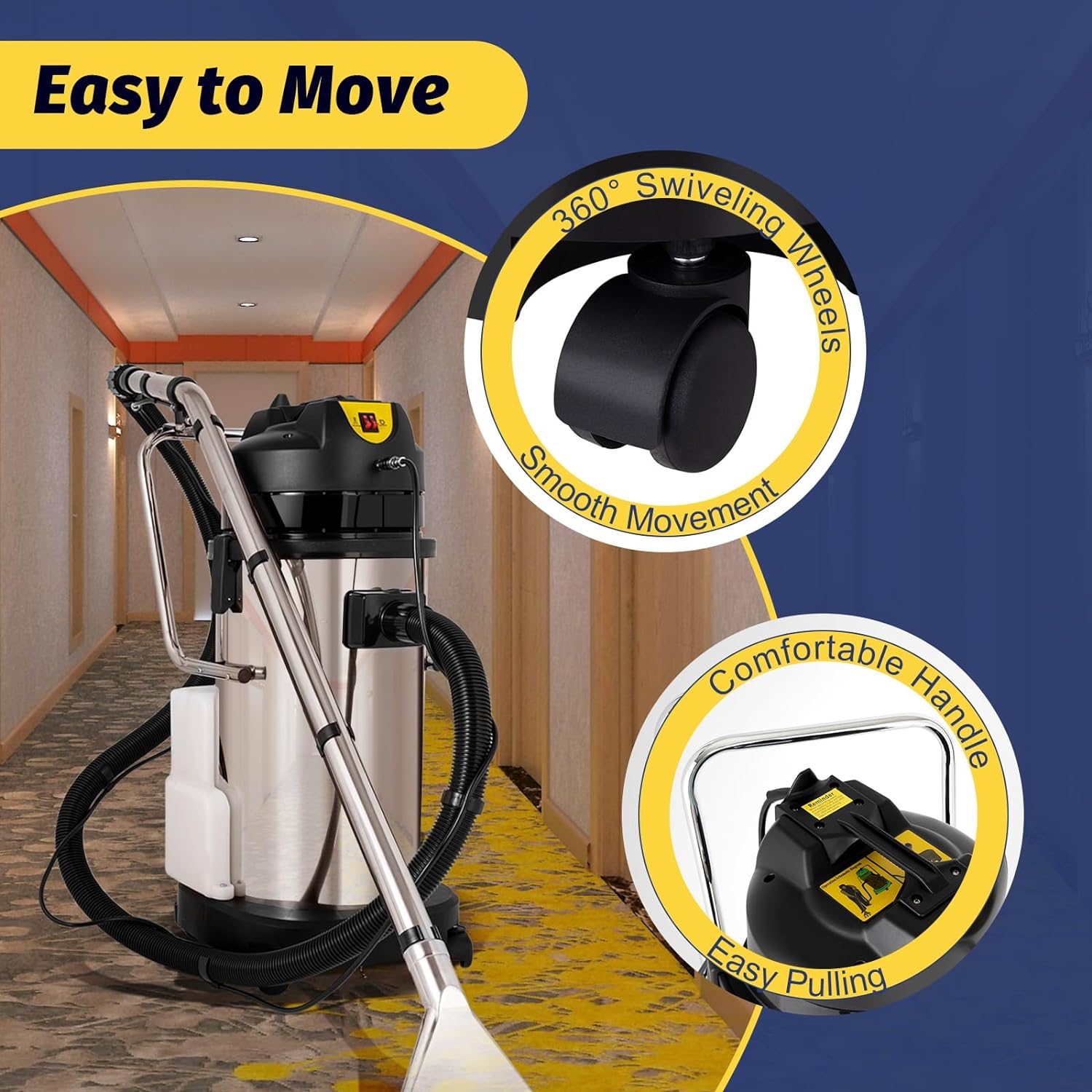 40L Commercial Carpet Cleaner Wet Dry Vacuum Cleaner Y509