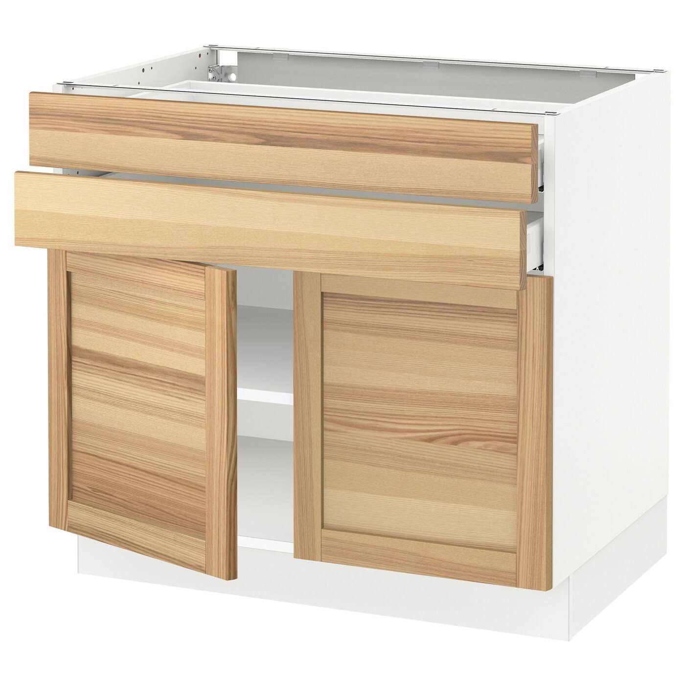 White Base Cabinet with 2 Doors and 2 Drawers M270