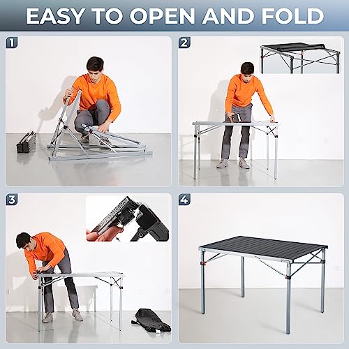 Aluminum Roll Up Camping Table 53.5"X27.5" M945897