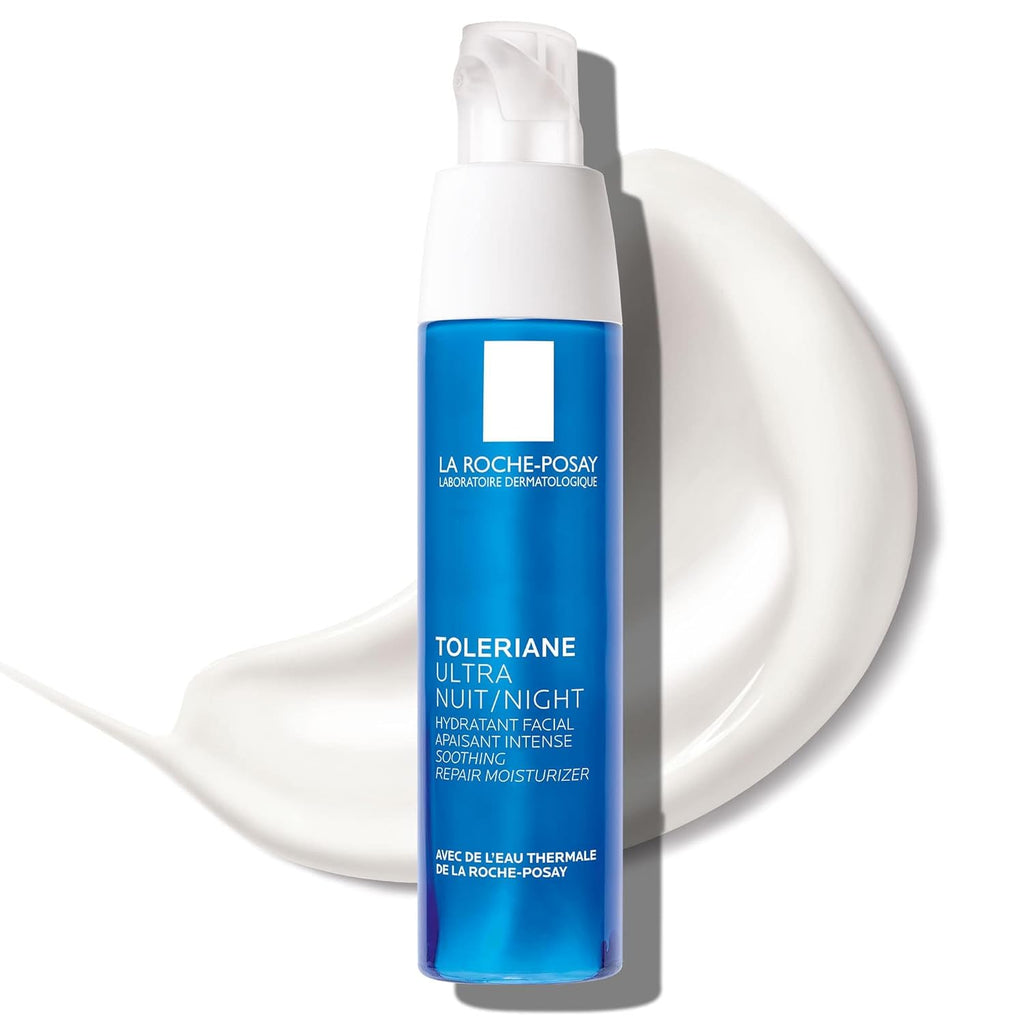 Toleriane Dermallergo Night Cream Intense Soothing Moisturizer with Vitamin E for Sensitive Skin J1577