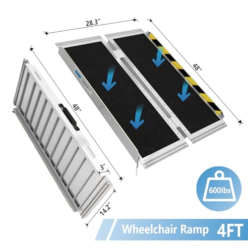 Non-Slip Folding Aluminum Wheelchair Ramp 3FT G14023
