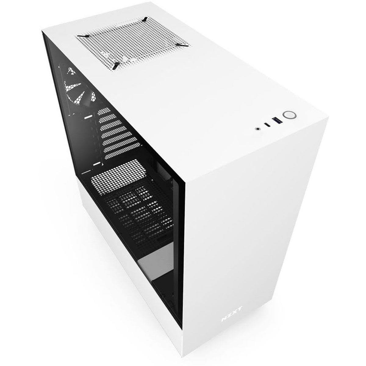 Compact ATX Mid-Tower Case with Tempered Glass - Matte White G907