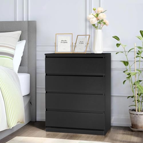 4-Drawer Black Chest of Drawers L54762