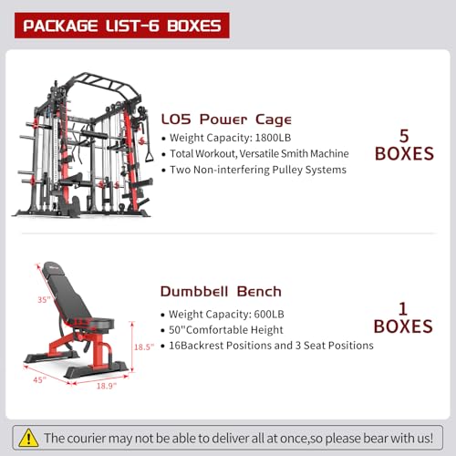 Power Cage Smith Machine Power Rack Squat Rack Cable Crossover System Z358743