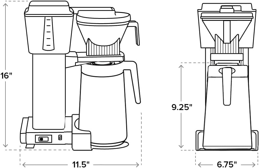 Stone Grey 10-Cup Thermal Carafe Coffee Maker T522883