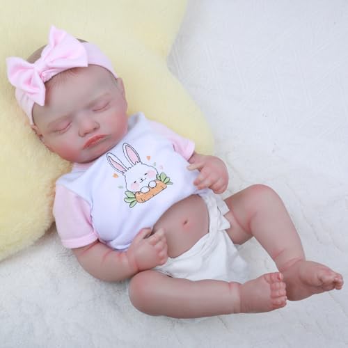 20 inch Sleeping Realistic Newborn Baby Dolls with Soft Cloth Body R77944