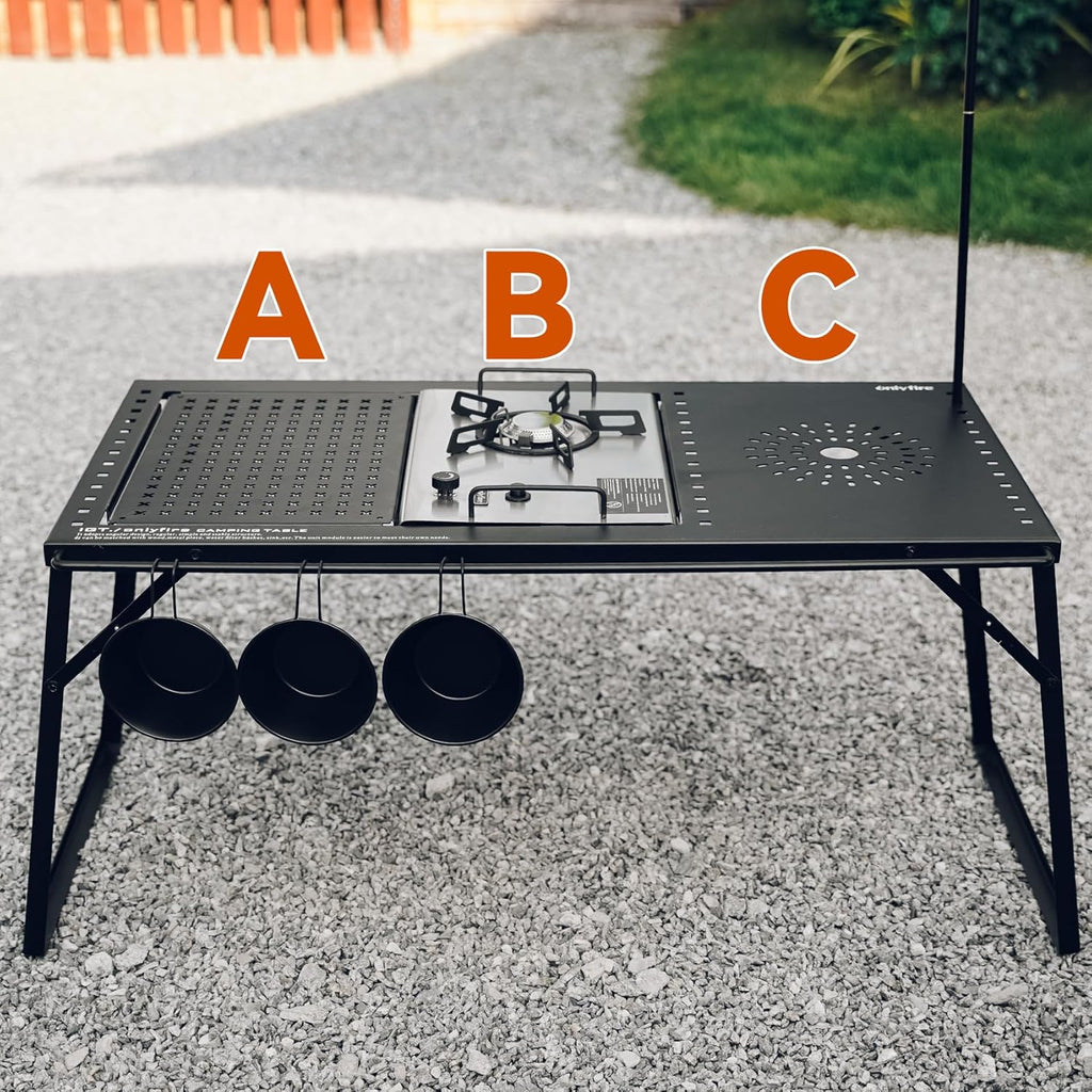 IGT Camping Table Kit with Gas Stove and Carrying Case V683