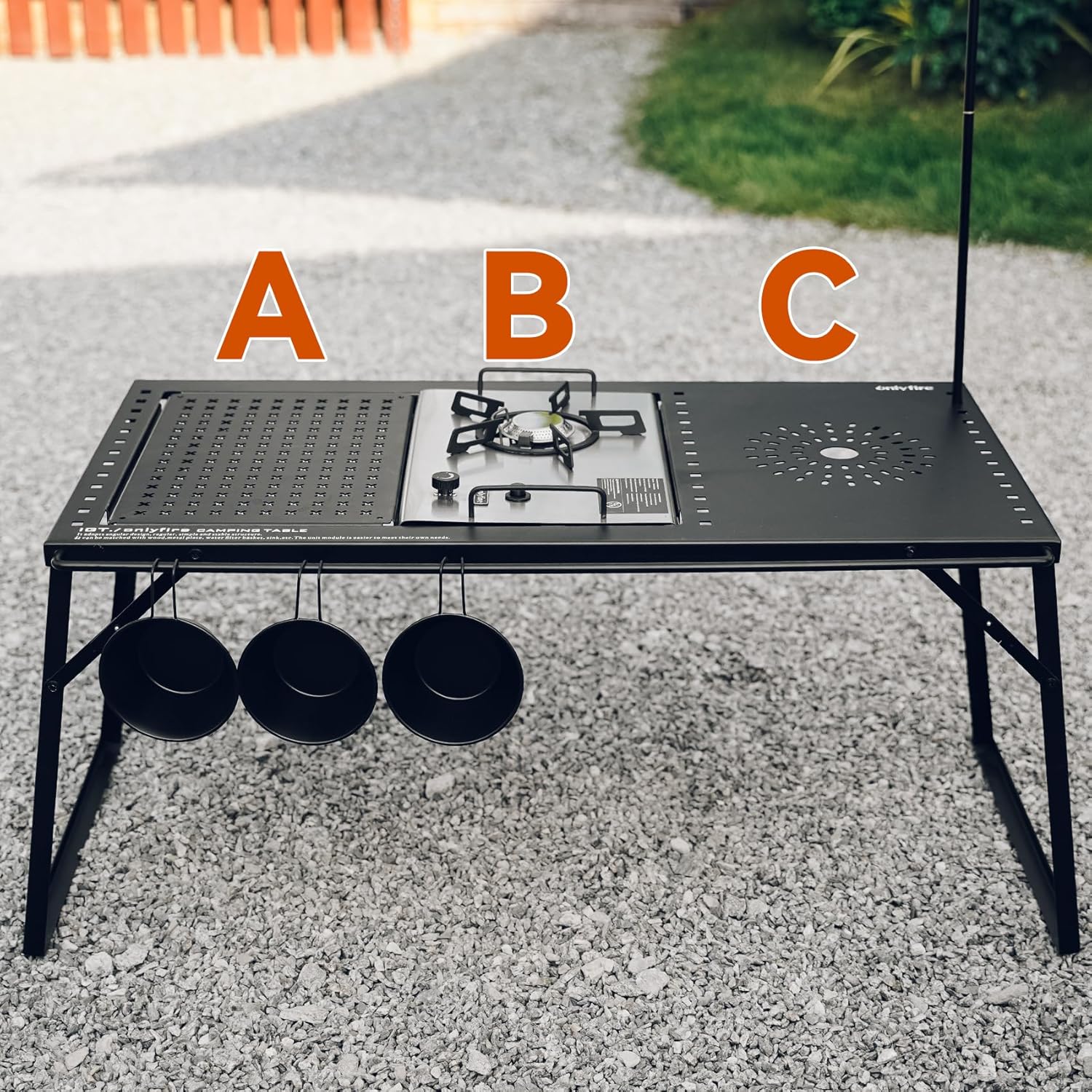 IGT Camping Table Kit with Gas Stove and Carrying Case V683