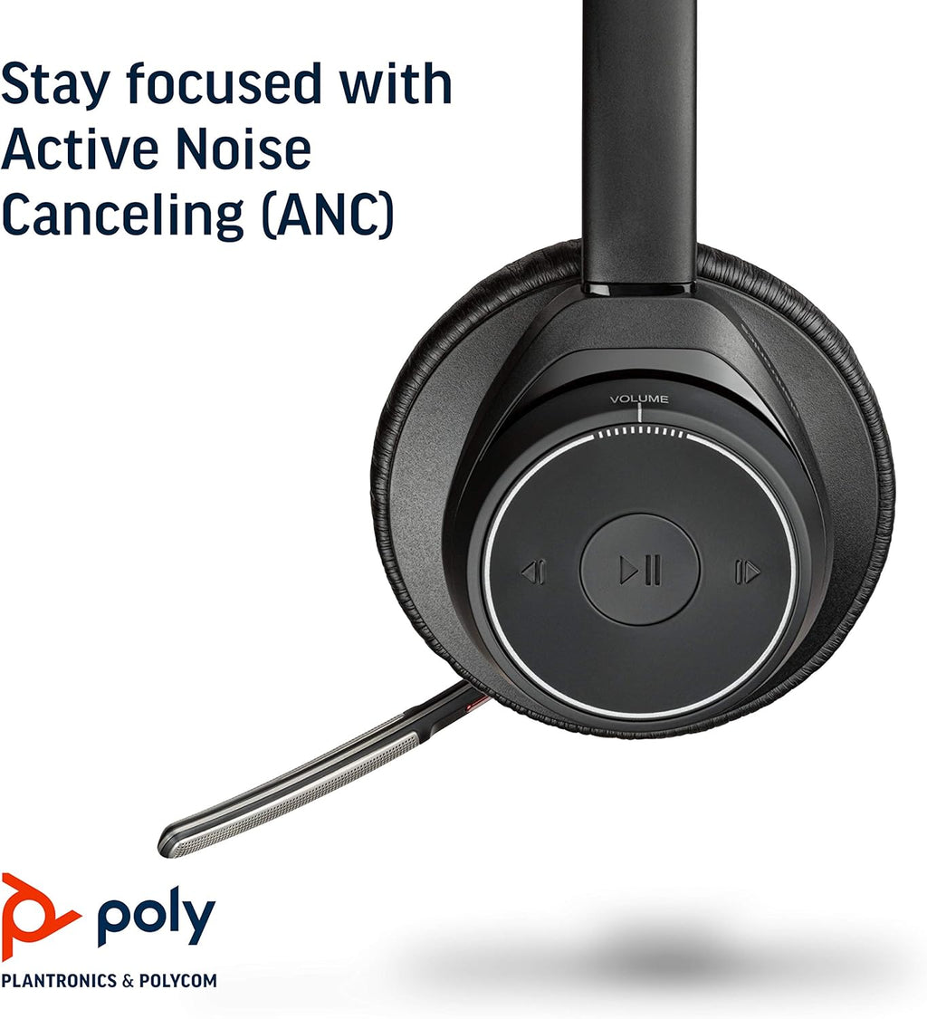 Bluetooth Dual-Ear Stereo Headset with Boom Mic Active Noise Canceling B91736