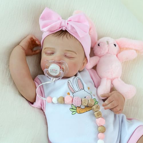 20 inch Sleeping Realistic Newborn Baby Dolls with Soft Cloth Body R77944